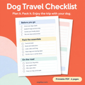 Dog Travel Checklist (Printable PDF)