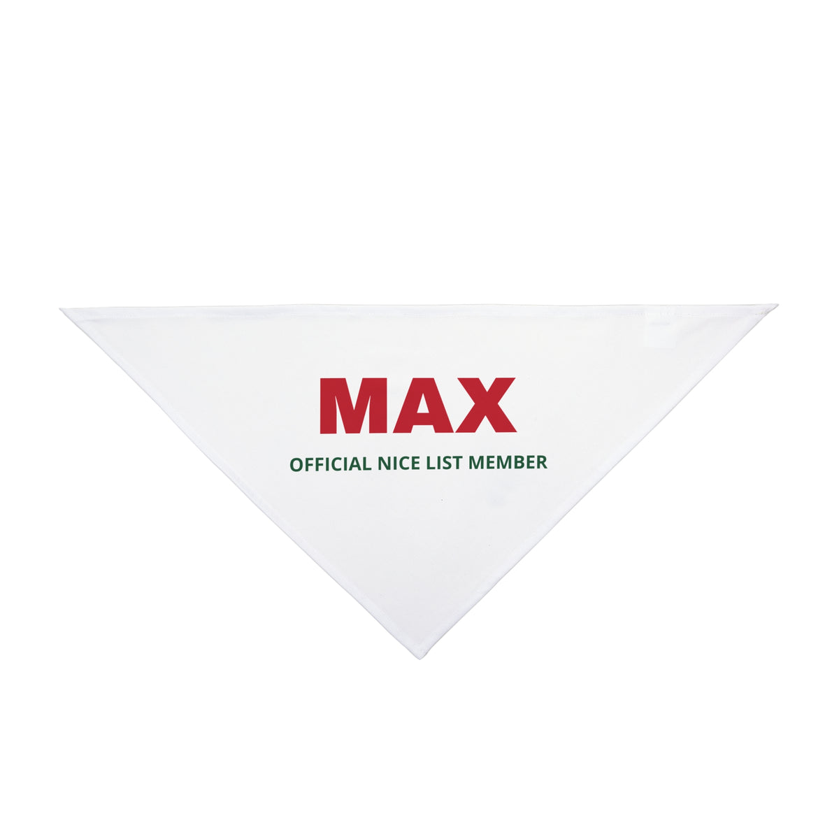 Personalized Christmas Dog Bandana – Official Nice List Member
