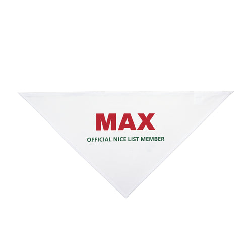 Personalized Christmas Dog Bandana – Official Nice List Member
