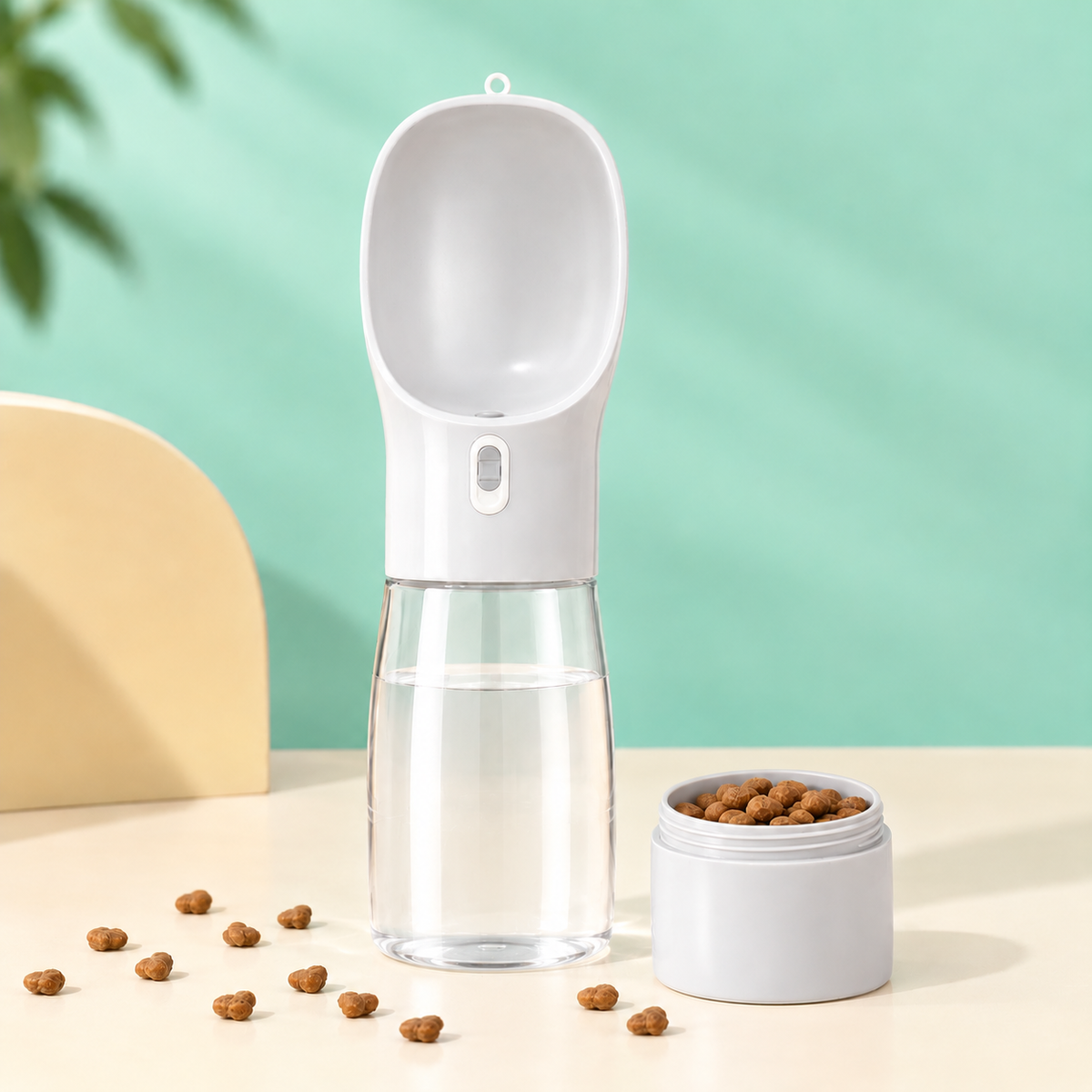 Oqelia GoCup™ grey Water and Food portable dog bottle
